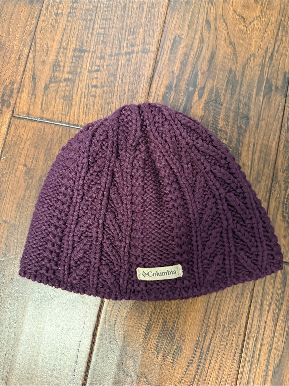 COLUMBIA fleece-lined cable knit hat, o/s unisex